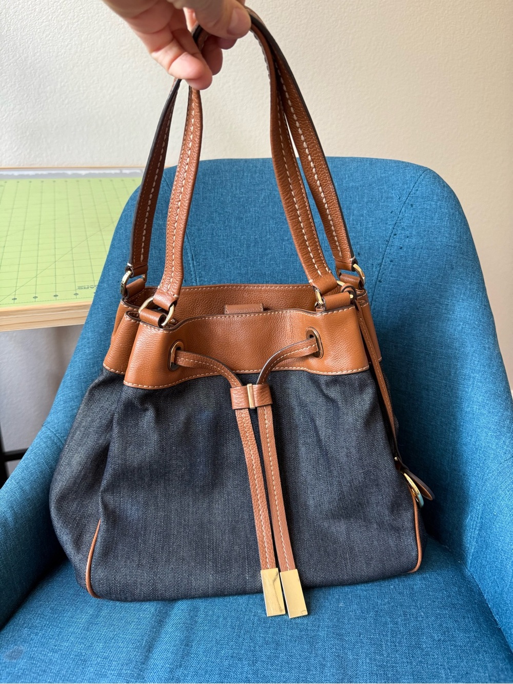 Michael Kors Denim & leather purse